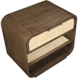 Meridian Furniture Windsor Brown Solid Wood And Natural Cane Nightstand