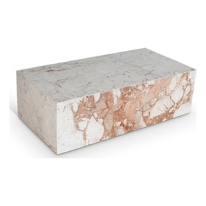 Meridian Furniture Bolzano Cream Marble Coffee Table