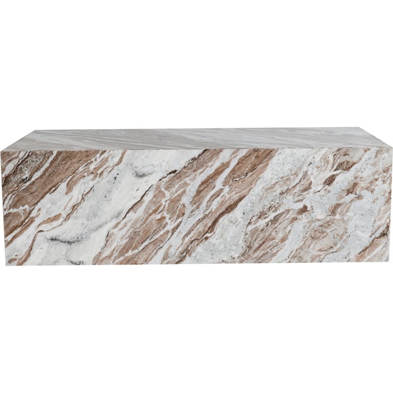 Meridian Furniture Bolzano Brown Marble Coffee Table