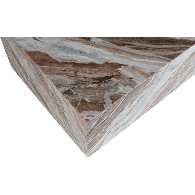 Meridian Furniture Bolzano Brown Marble Coffee Table