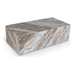 Meridian Furniture Bolzano Brown Marble Coffee Table
