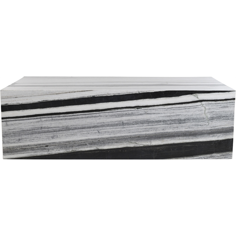 Meridian Furniture Bolzano Panda Marble Coffee Table