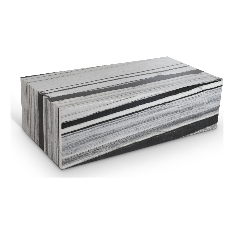 Meridian Furniture Bolzano Panda Marble Coffee Table