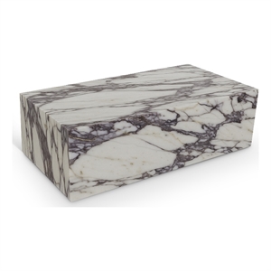Meridian Furniture Bolzano White Marble Coffee Table
