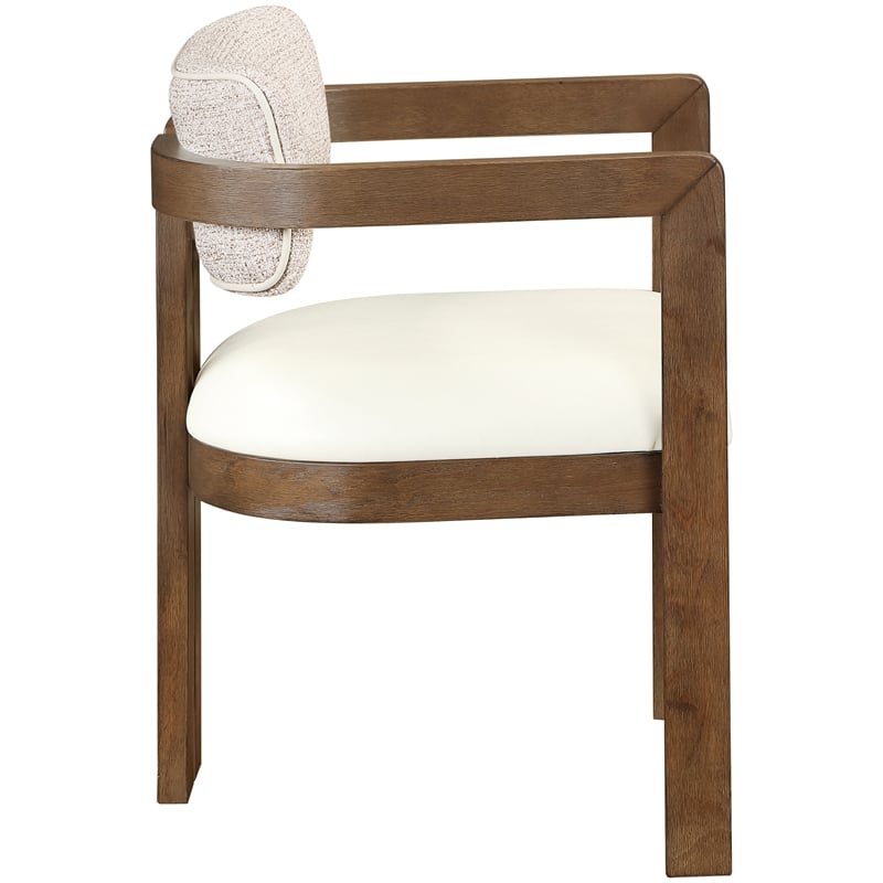 Meridian Furniture Ravina Beige Vegan Leather and Linen Textured DC (Set of 2)