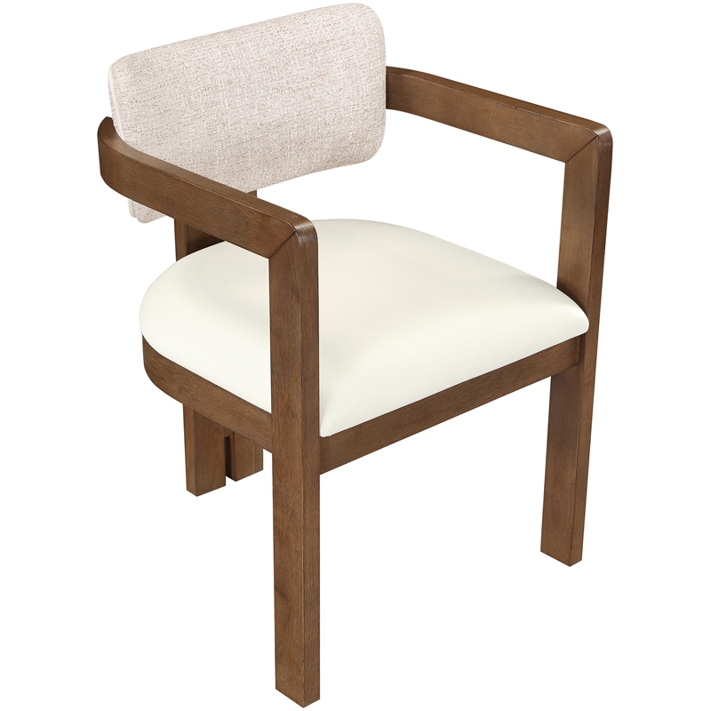 Meridian Furniture Ravina Beige Vegan Leather and Linen Textured DC (Set of 2)