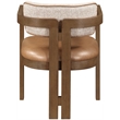 Meridian Furniture Ravina Cognac Vegan Leather and Linen Textured DC (Set of 2)