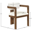 Meridian Furniture Ravina Cream Vegan Leather and Linen Textured DC (Set of 2)