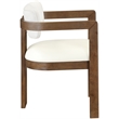 Meridian Furniture Ravina Cream Vegan Leather and Linen Textured DC (Set of 2)