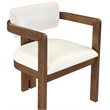 Meridian Furniture Ravina Cream Vegan Leather and Linen Textured DC (Set of 2)