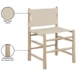 Meridian Furniture Santos Beige Vegan Leather Dining Chair (Set of 2)