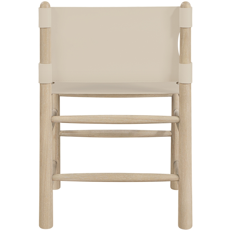 Meridian Furniture Santos Beige Vegan Leather Dining Chair (Set of 2)