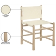 Meridian Furniture Santos Cream Vegan Leather Dining Chair (Set of 2)