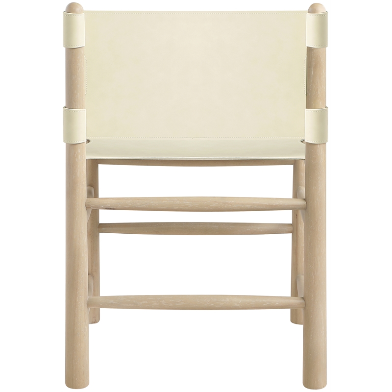 Meridian Furniture Santos Cream Vegan Leather Dining Chair (Set of 2)