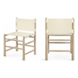 Meridian Furniture Santos Cream Vegan Leather Dining Chair (Set of 2)