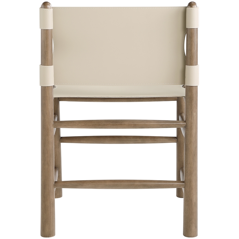 Meridian Furniture Santos Beige Vegan Leather Dining Chair (Set of 2)