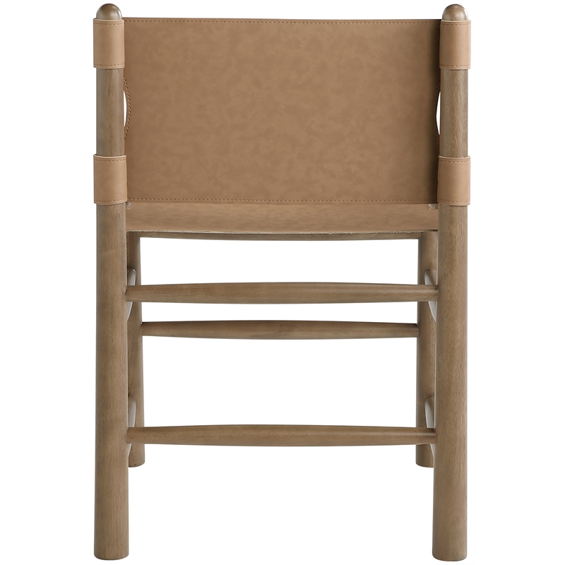 Meridian Furniture Santos Brown Vegan Leather Dining Chair (Set of 2)