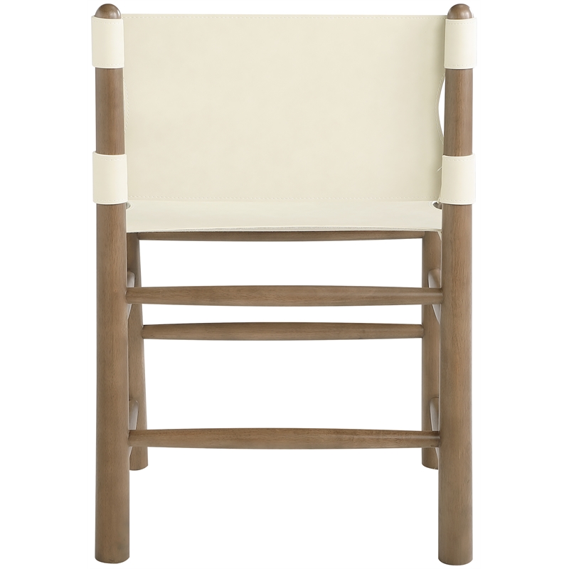 Meridian Furniture Santos Cream Vegan Leather Dining Chair (Set of 2)