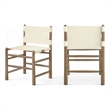 Meridian Furniture Santos Cream Vegan Leather Dining Chair (Set of 2)