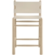 Meridian Furniture Santos Beige Vegan Leather Upholstered Counter Stool