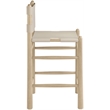 Meridian Furniture Santos Beige Vegan Leather Upholstered Counter Stool