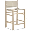 Meridian Furniture Santos Beige Vegan Leather Upholstered Counter Stool