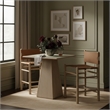 Meridian Furniture Santos Brown Vegan Leather Upholstered Counter Stool