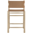 Meridian Furniture Santos Brown Vegan Leather Upholstered Counter Stool