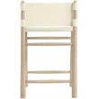 Meridian Furniture Santos Cream Vegan Leather Upholstered Counter Stool