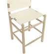 Meridian Furniture Santos Cream Vegan Leather Upholstered Counter Stool