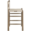Meridian Furniture Santos Beige Vegan Leather Upholstered Counter Stool