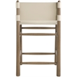 Meridian Furniture Santos Beige Vegan Leather Upholstered Counter Stool