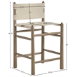 Meridian Furniture Santos Beige Vegan Leather Upholstered Counter Stool