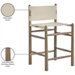 Meridian Furniture Santos Beige Vegan Leather Upholstered Counter Stool