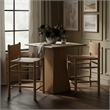Meridian Furniture Santos Brown Vegan Leather Upholstered Counter Stool