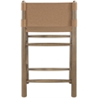 Meridian Furniture Santos Brown Vegan Leather Upholstered Counter Stool