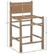 Meridian Furniture Santos Brown Vegan Leather Upholstered Counter Stool