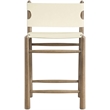 Meridian Furniture Santos Cream Vegan Leather Upholstered Counter Stool