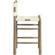 Meridian Furniture Santos Cream Vegan Leather Upholstered Counter Stool