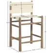 Meridian Furniture Santos Cream Vegan Leather Upholstered Counter Stool