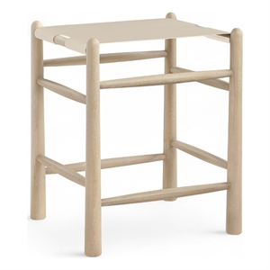 Meridian Furniture Santos Beige Vegan Leather Upholstered Counter Stool