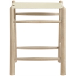 Meridian Furniture Santos Cream Vegan Leather Upholstered Counter Stool