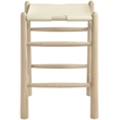 Meridian Furniture Santos Cream Vegan Leather Upholstered Counter Stool