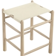 Meridian Furniture Santos Cream Vegan Leather Upholstered Counter Stool