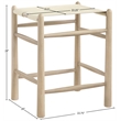 Meridian Furniture Santos Cream Vegan Leather Upholstered Counter Stool