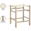 Meridian Furniture Santos Cream Vegan Leather Upholstered Counter Stool