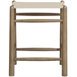 Meridian Furniture Santos Beige Vegan Leather Upholstered Counter Stool