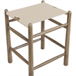 Meridian Furniture Santos Beige Vegan Leather Upholstered Counter Stool