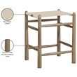Meridian Furniture Santos Beige Vegan Leather Upholstered Counter Stool