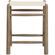 Meridian Furniture Santos Cream Vegan Leather Upholstered Counter Stool